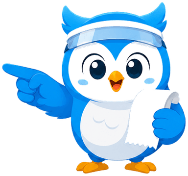 NexxBook owl pointing to the waitlist form